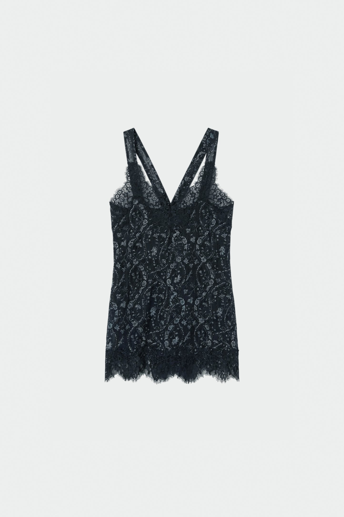 VINTAGE-PRINT LINGERIE TOP