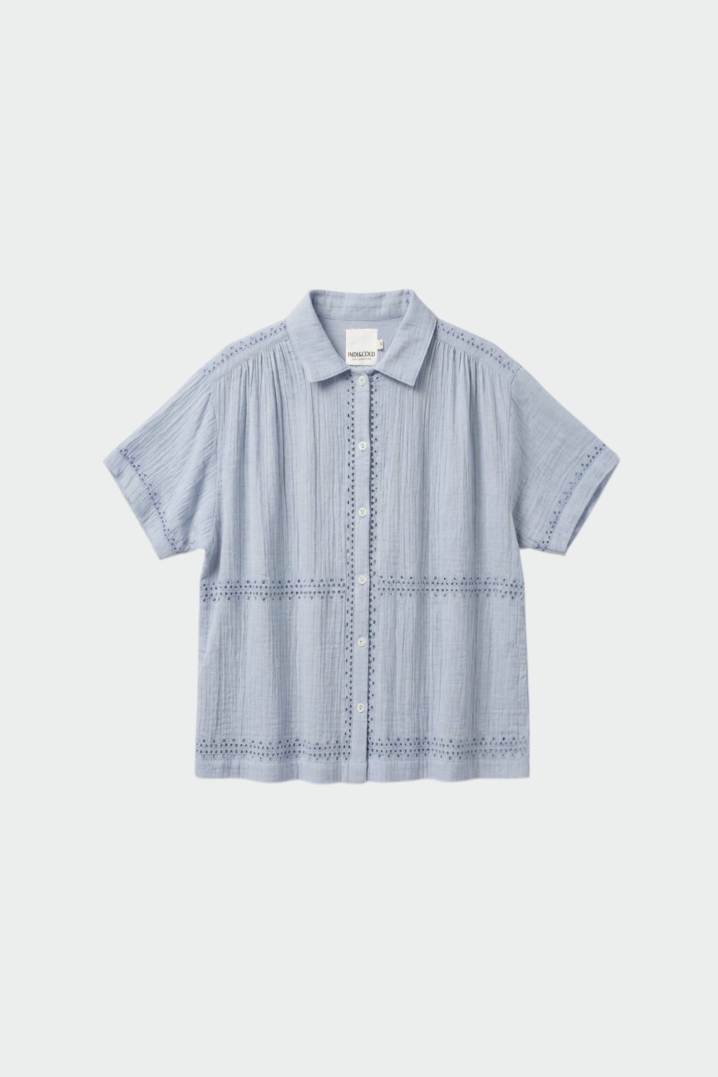 EMBROIDERED COMBINATION TEE