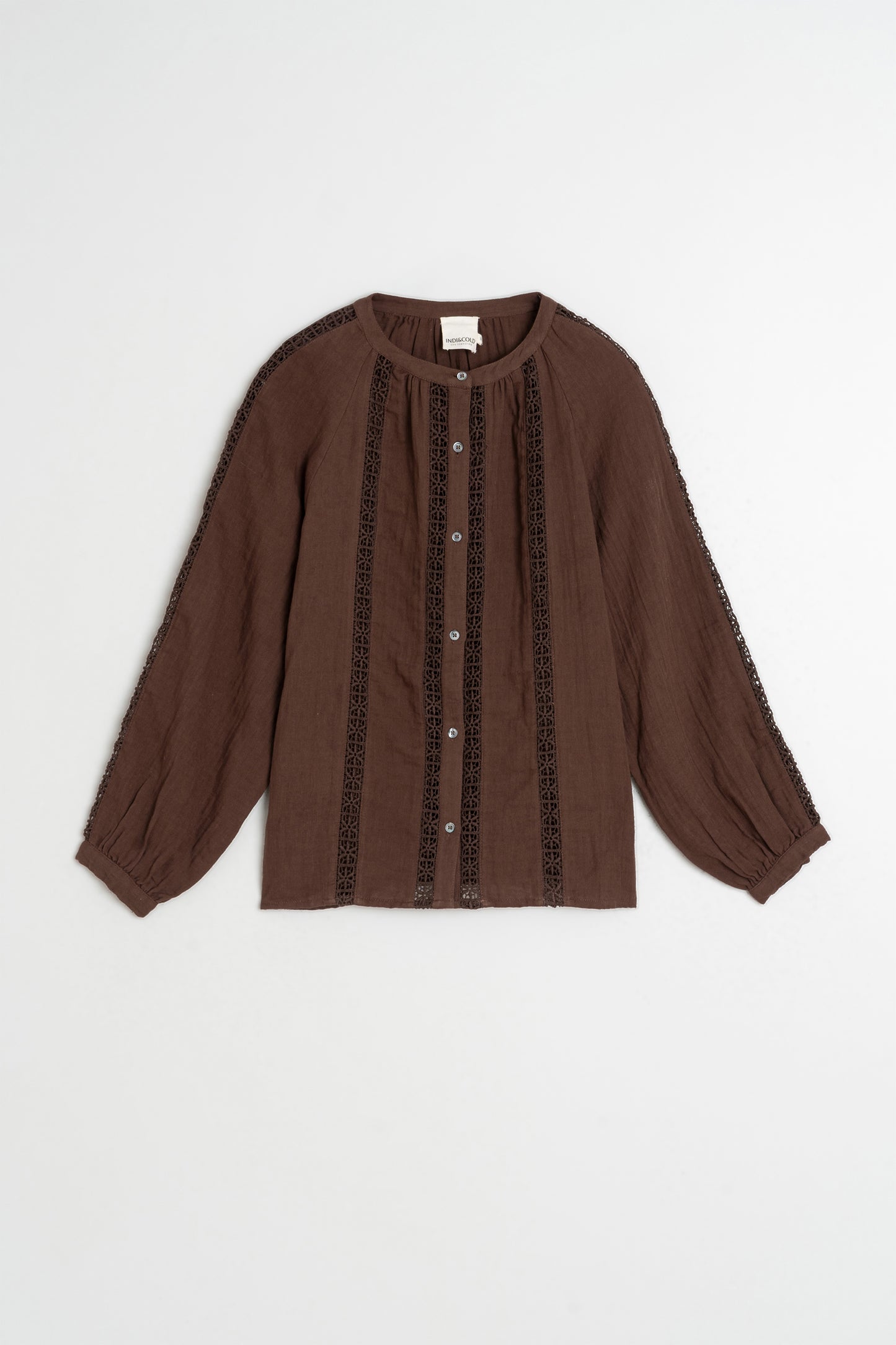 CAMISA PUNTILLAS DOBLE GASA