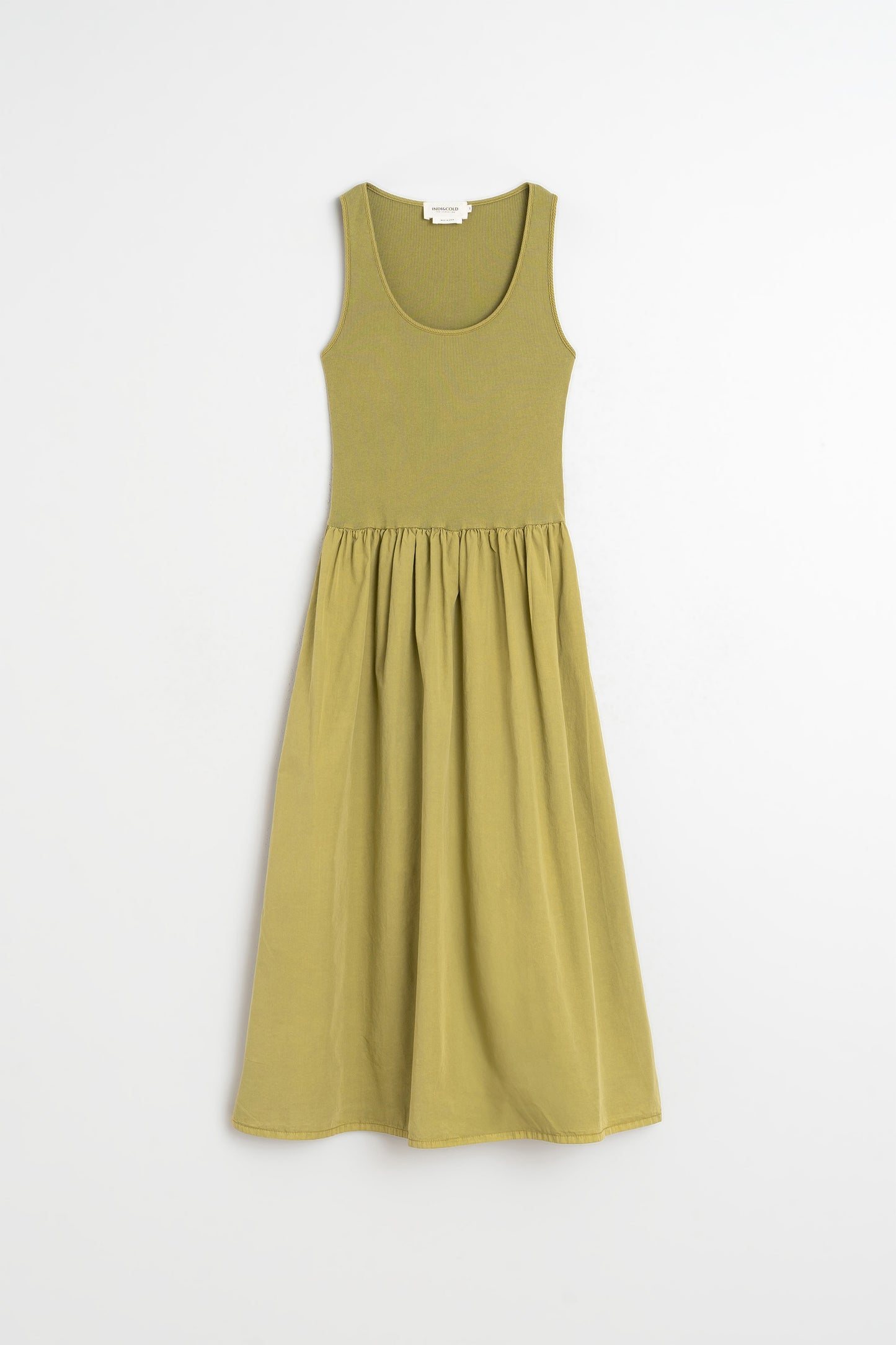 COMBINATION POPLIN DRESS