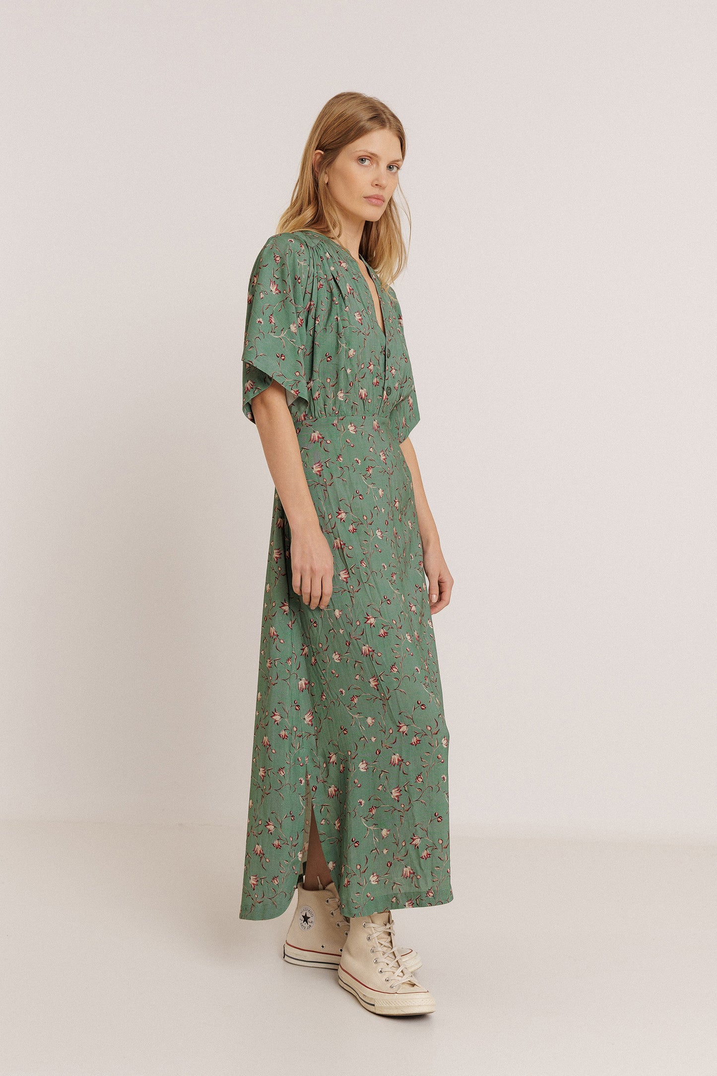 VESTIDO LARGO ESTAMPADO FLORAL