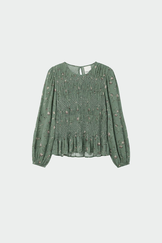 FLORAL PRINT SMOCK BLOUSE 6