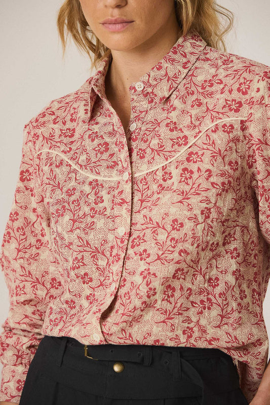 CHEMISE WESTERN FLEURS 3