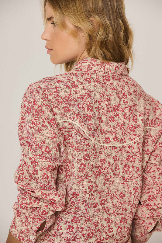 CHEMISE WESTERN FLEURS 4