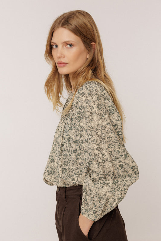 SMOCKED EMBROIDERY SHIRT 3