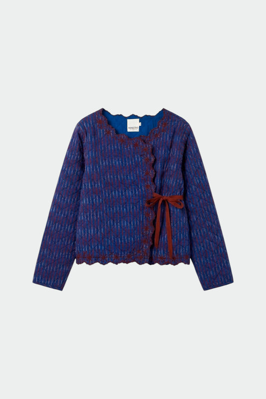 CONTRAST-EMBROIDERY QUILTED JACKET 5