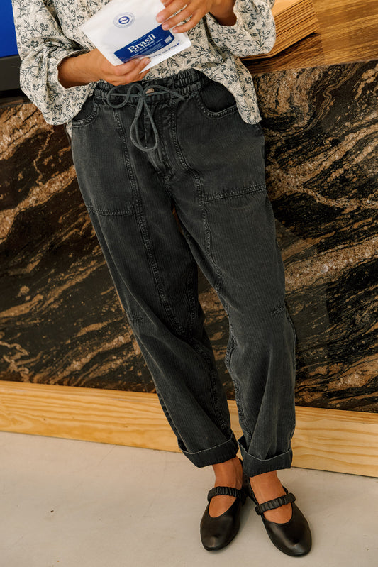 HERRINGBONE CARROT PANTS 2