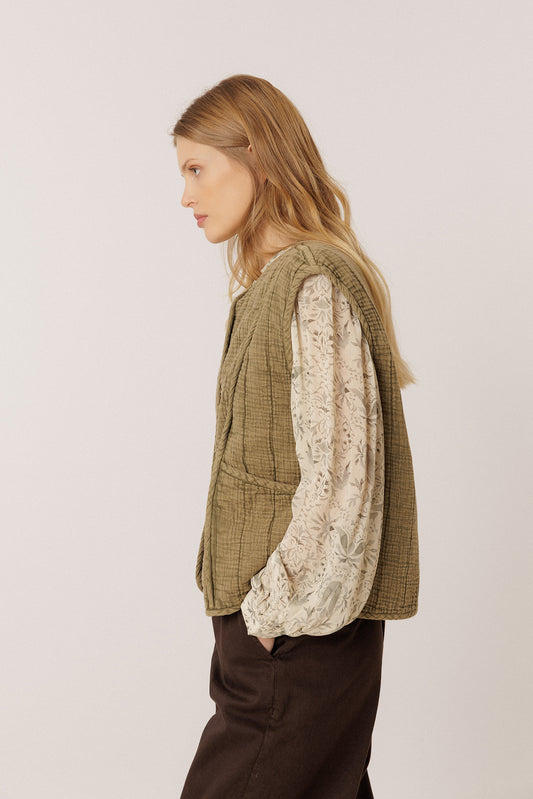 QUILTED COTTON VEST 2