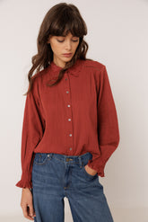 CAMISA ROMÁNTICA DOBLE GASA
