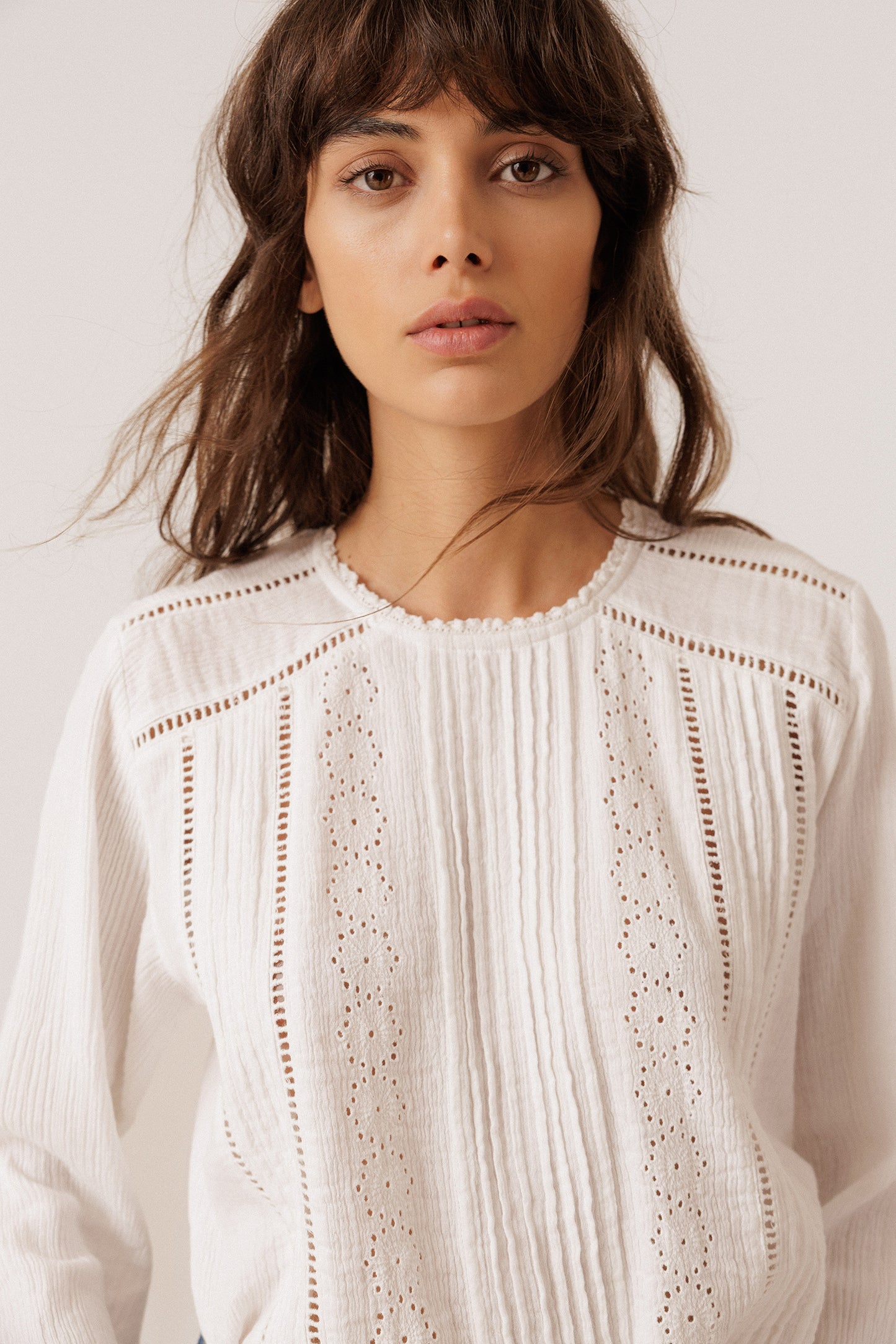 BLUSA ROMÁNTICA DOBLE GASA