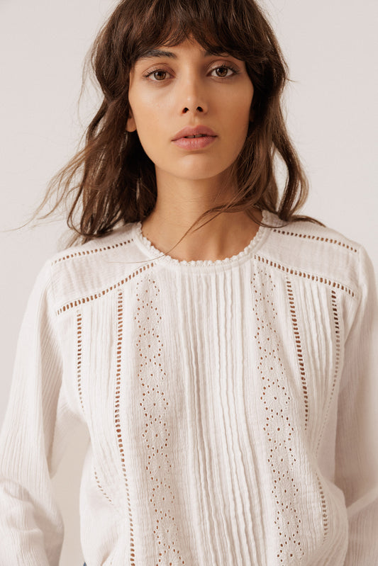 BLUSA ROMÁNTICA DOBLE GASA 1