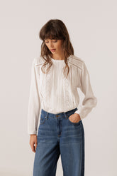 BLUSA ROMÁNTICA DOBLE GASA