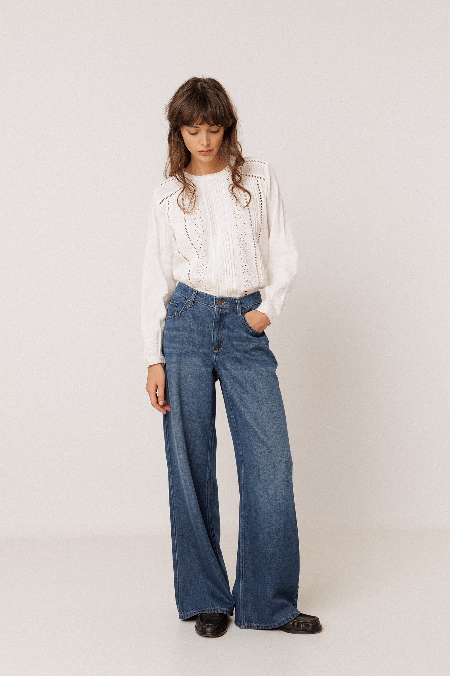 BLUSA ROMÁNTICA DOBLE GASA