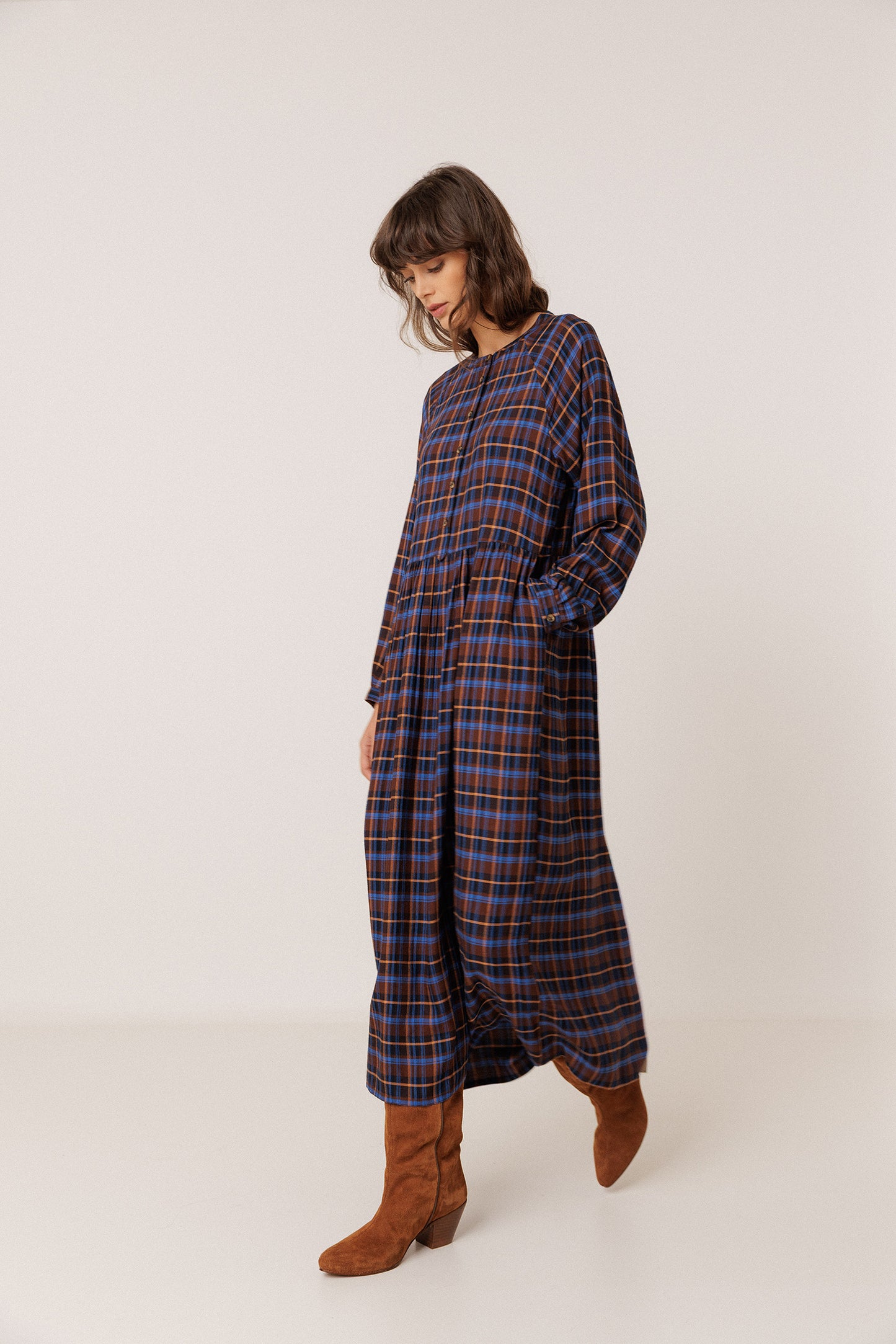 MULTICOLOR CHECKERED DRESS
