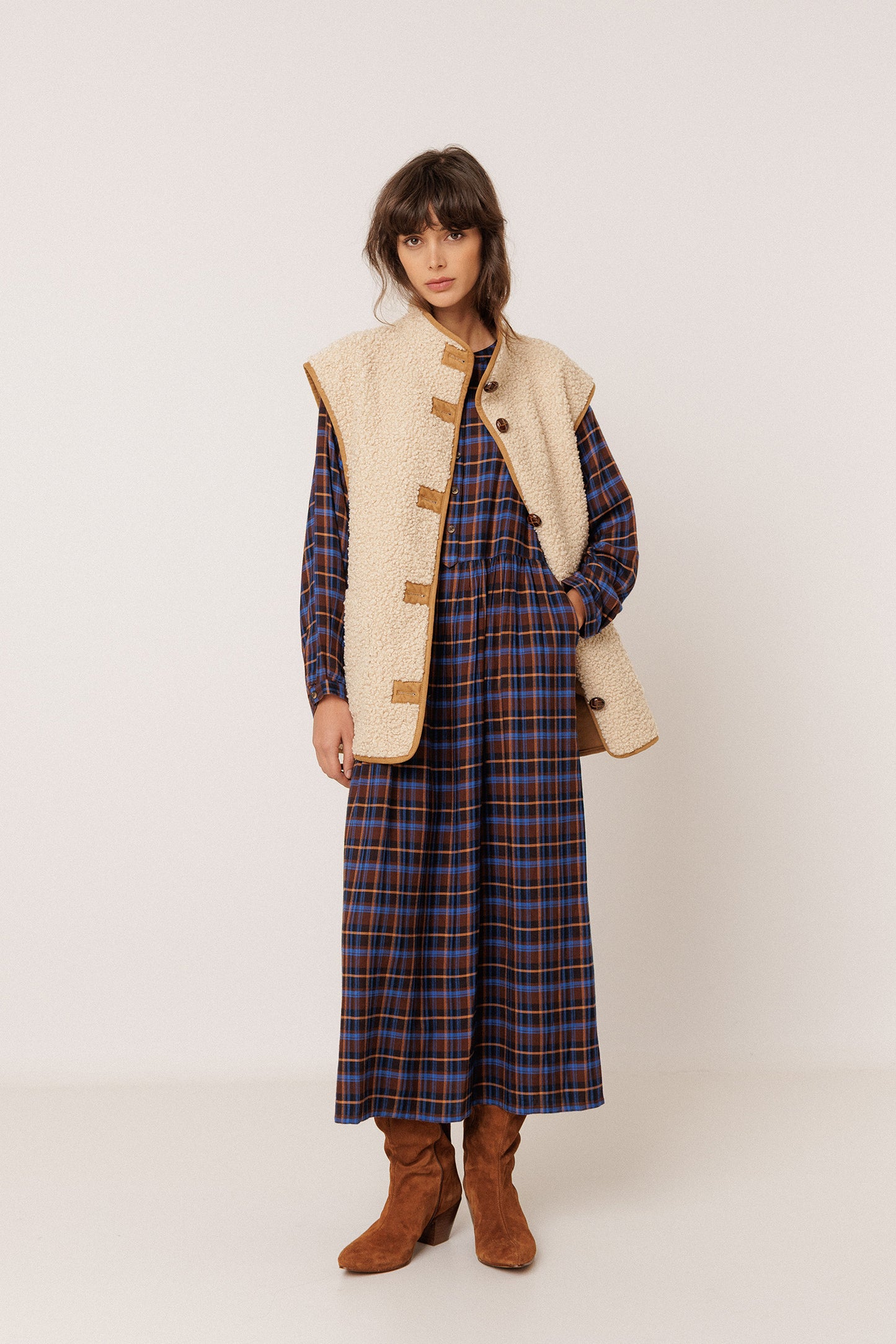 MULTICOLOR CHECKERED DRESS