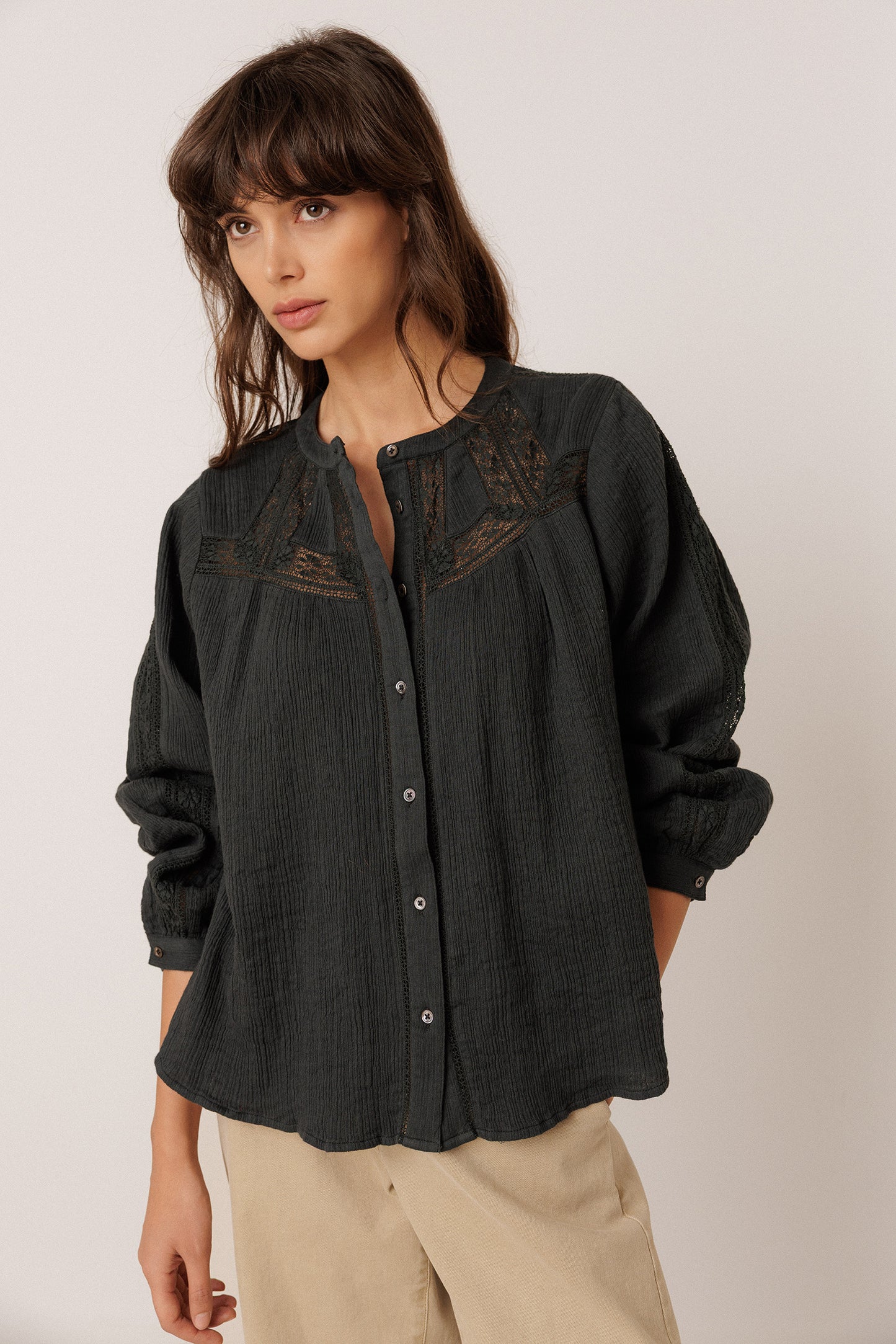 COMBINATION SHIRT WITH LACE