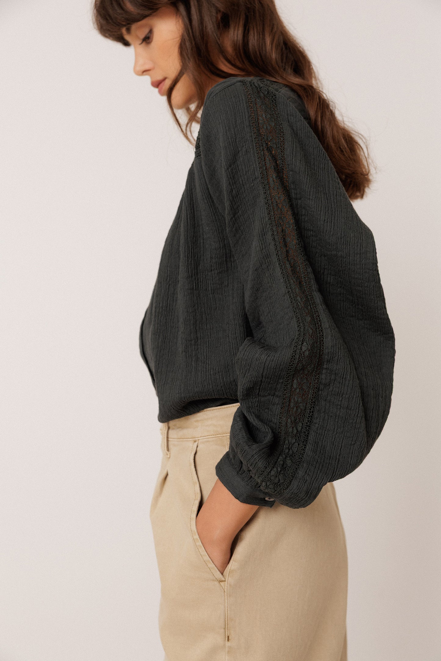 COMBINATION SHIRT WITH LACE
