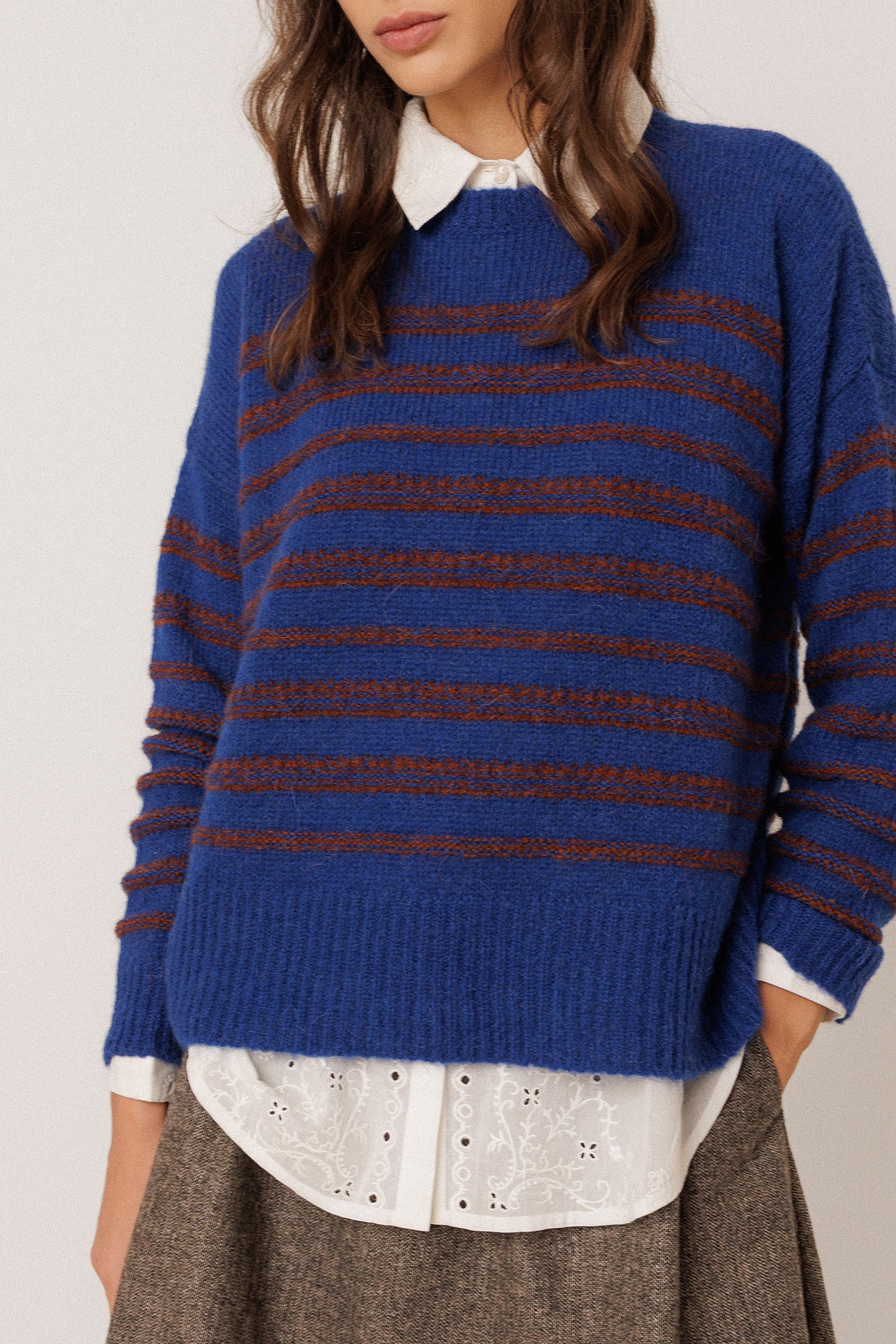 PULL RAYURES JACQUARD