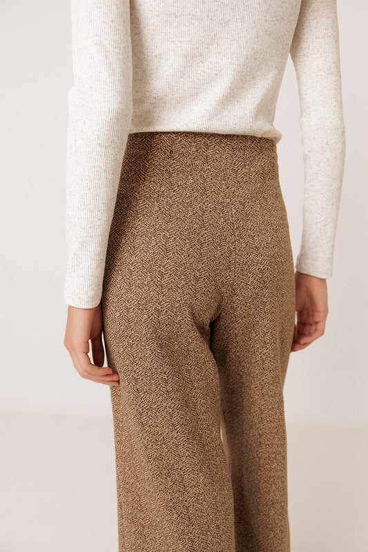 PANTALON JACQUARD DOUBLE TISSU 4