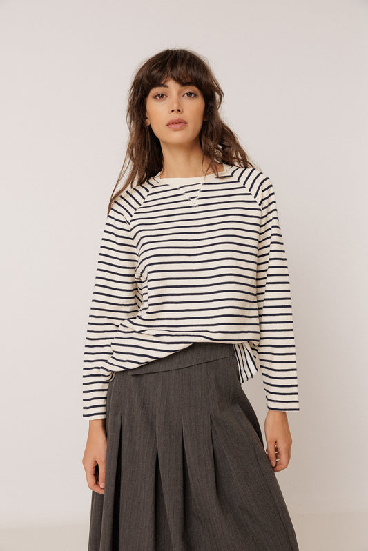 STRIPED TERRYCLOTH SWEATSHIRT 2