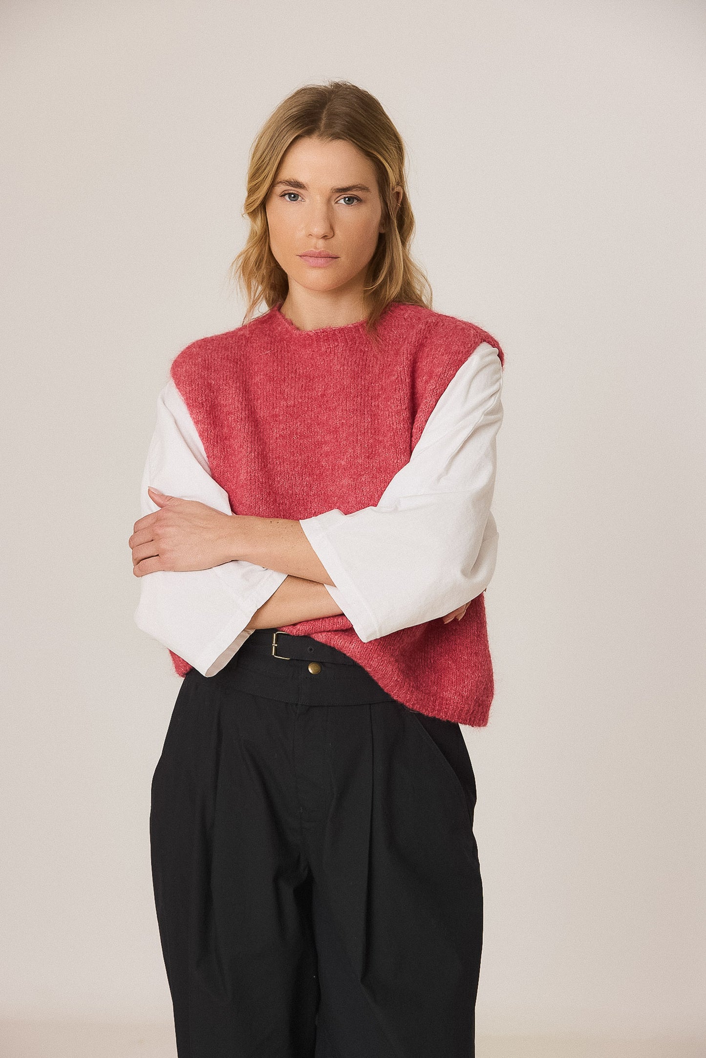 GILET BOXY AVEC MOHAIR