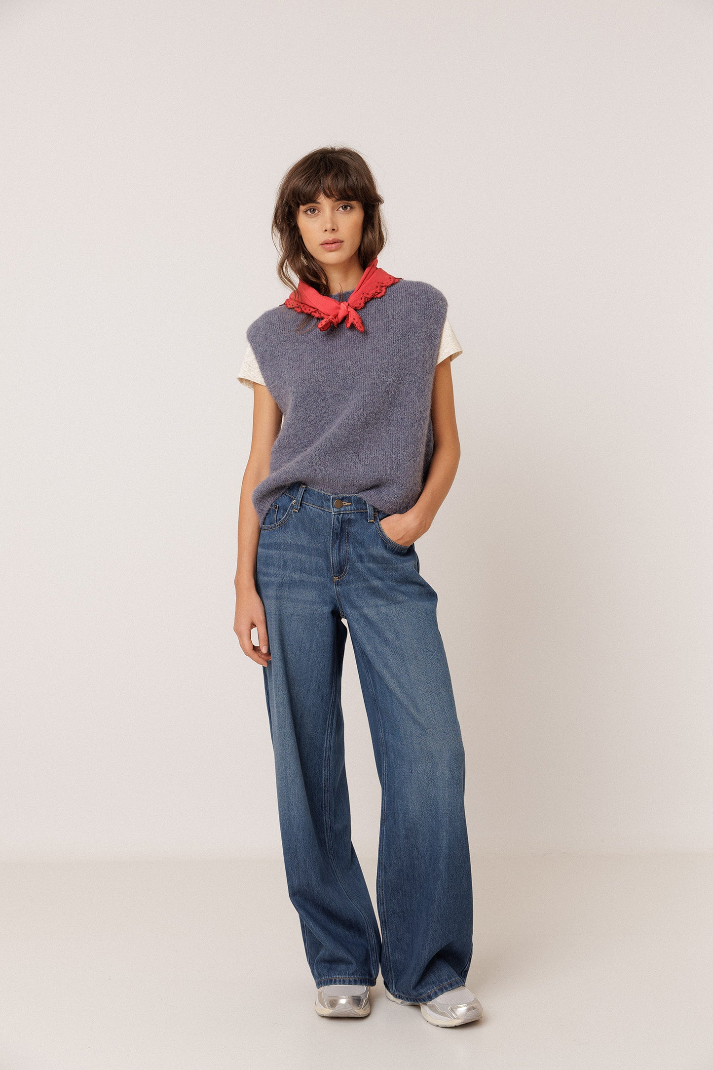 GILET BOXY AVEC MOHAIR