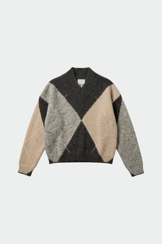 ALPACA MAXI-DIAMOND INTARSIA SWEATER 6
