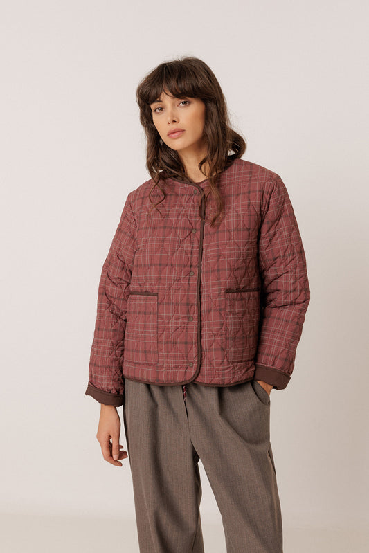 VESTE MATELASSÉE IMPRIMÉ TARTAN 2