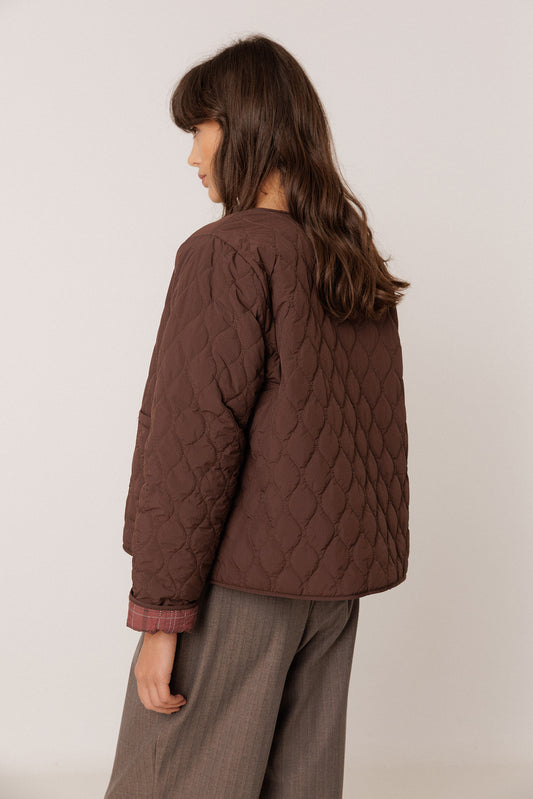 VESTE MATELASSÉE IMPRIMÉ TARTAN 3