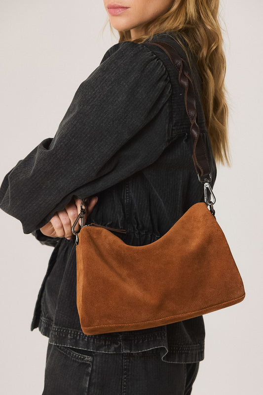 SPLIT-SUEDE SHOULDER BAG 1