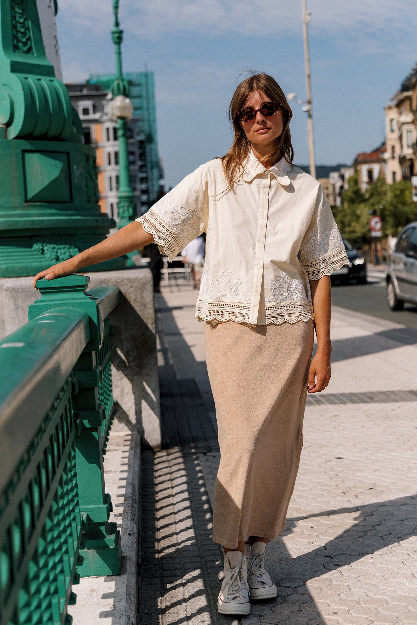 EMBROIDERED POPLIN SHIRT