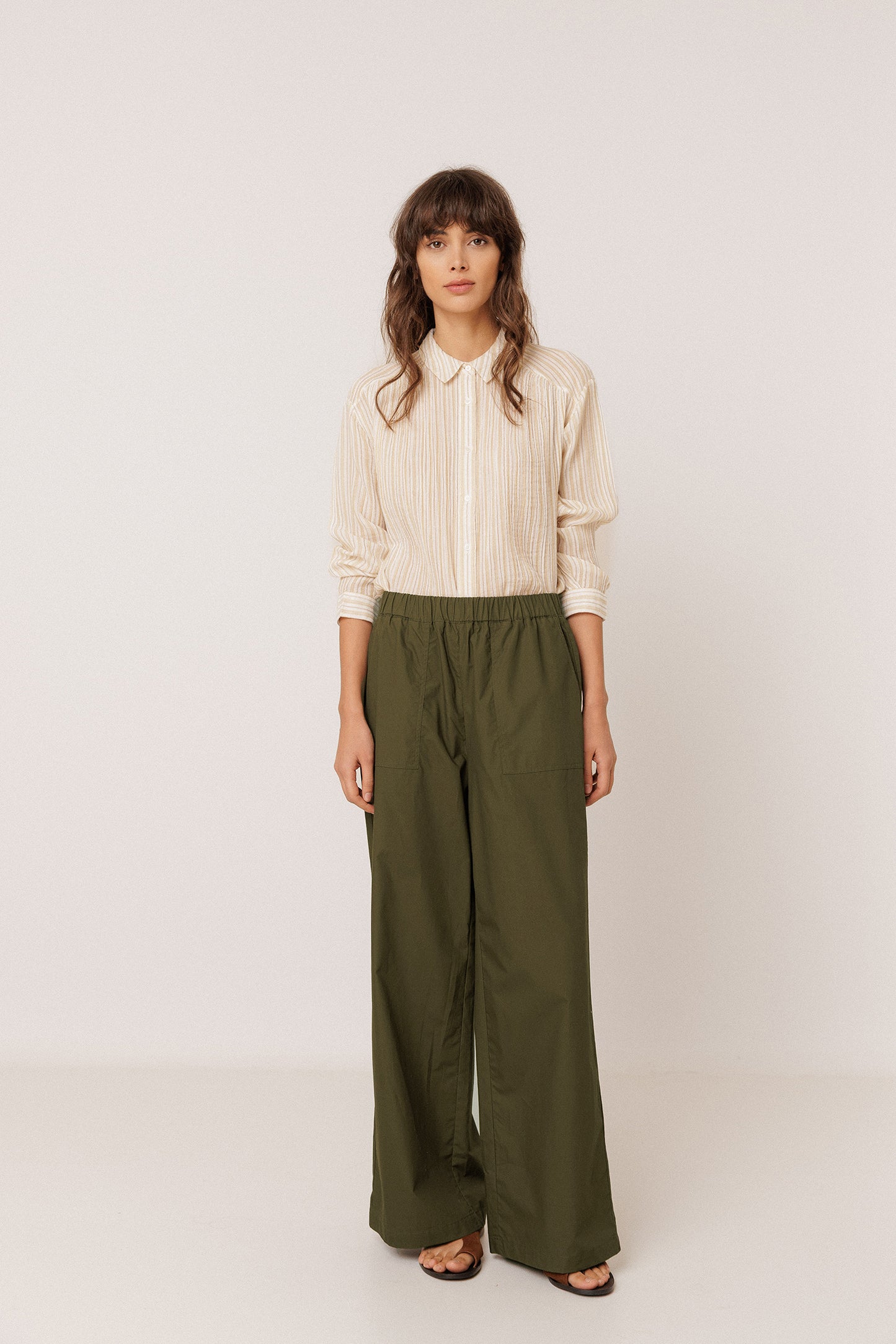 CHEMISE RAYURES DOUBLE GAZE