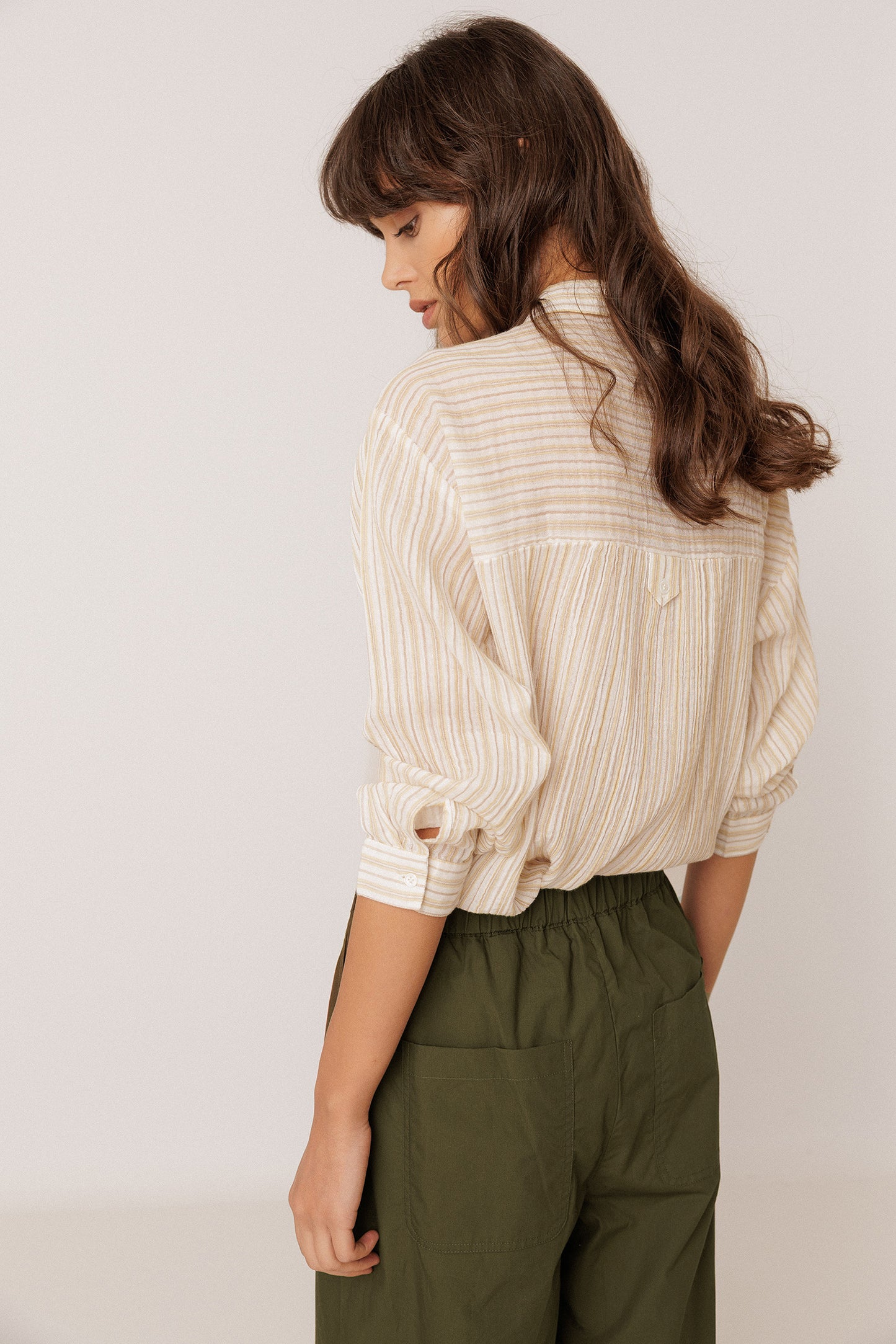 CHEMISE RAYURES DOUBLE GAZE