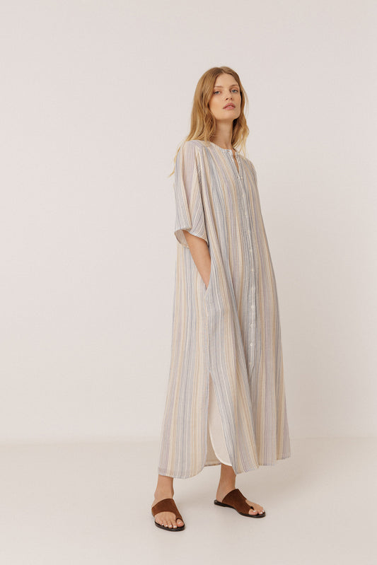 STRIPED DOUBLE-GAUZE DRESS 3