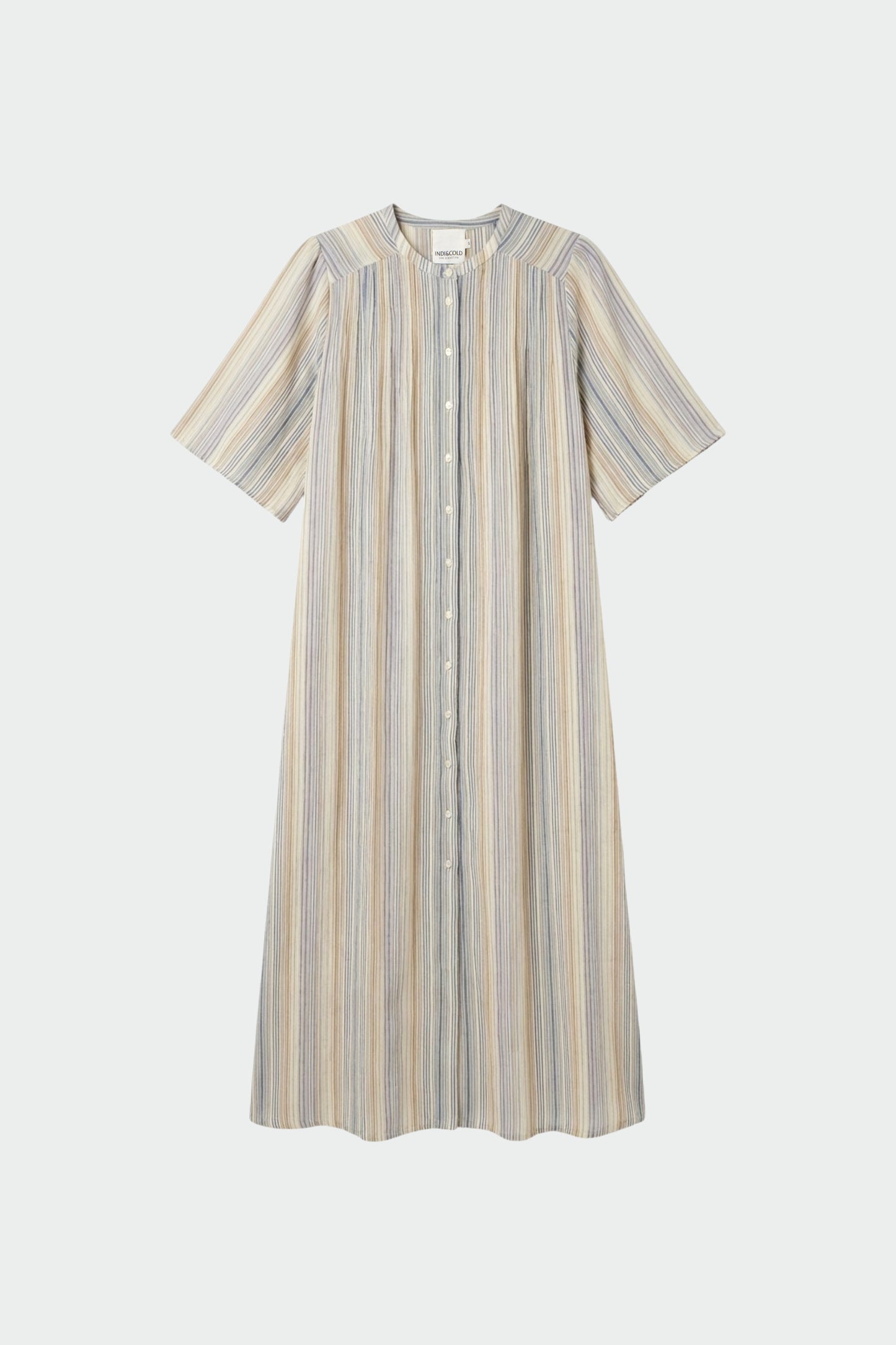 STRIPED DOUBLE-GAUZE DRESS