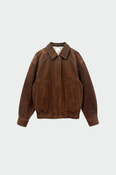 BLOUSON BOMBER EN CUIR