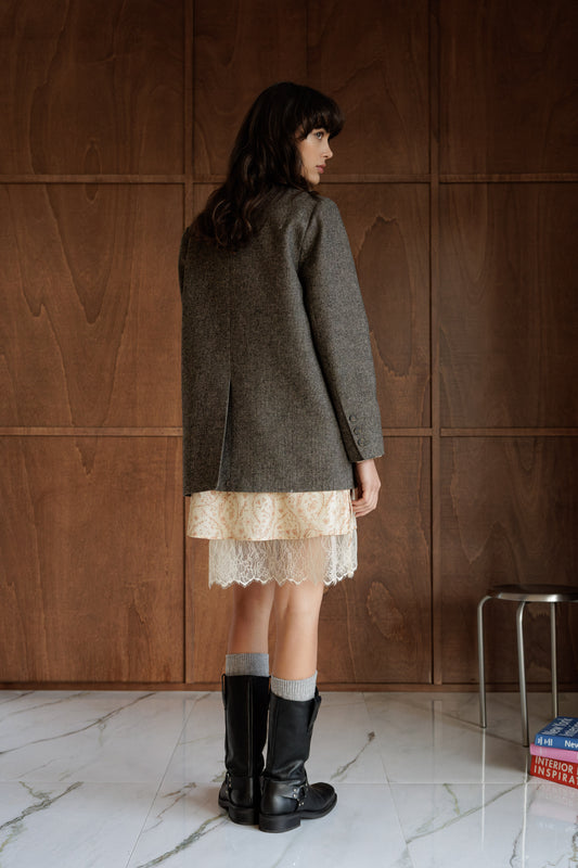 FRAYED WOOL BLAZER 3