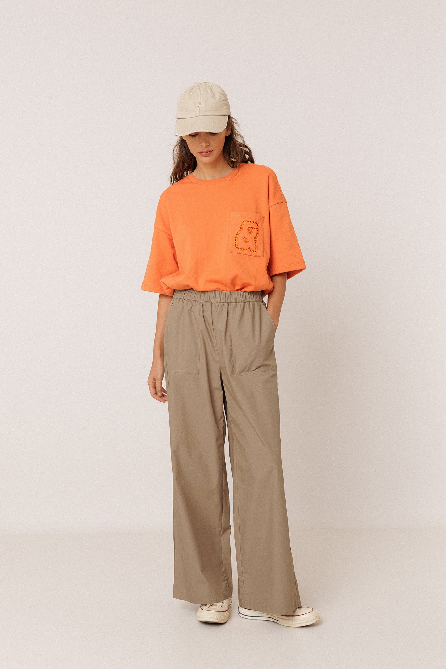 [CL] ELASTIC POPLIN PANTS