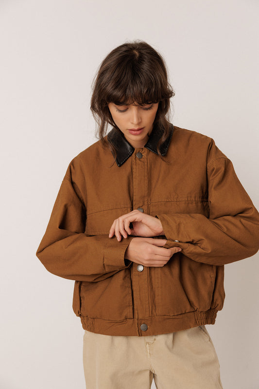 WASHED-EFFECT QUILTED JACKET 2