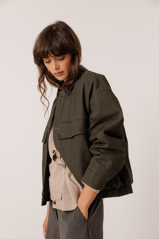 WASHED-EFFECT QUILTED JACKET 1