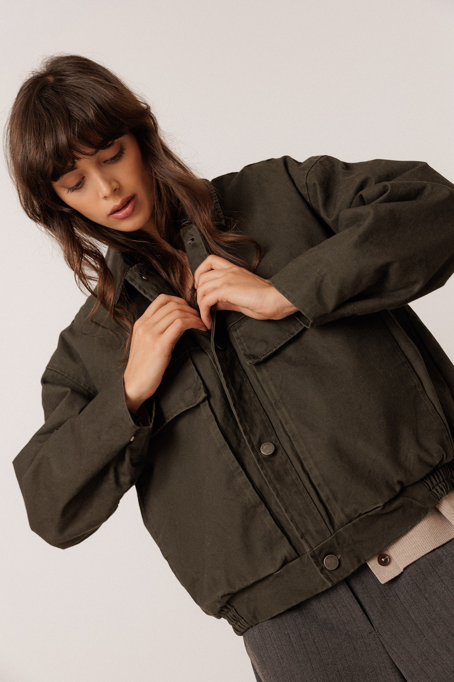 WASHED-EFFECT QUILTED JACKET