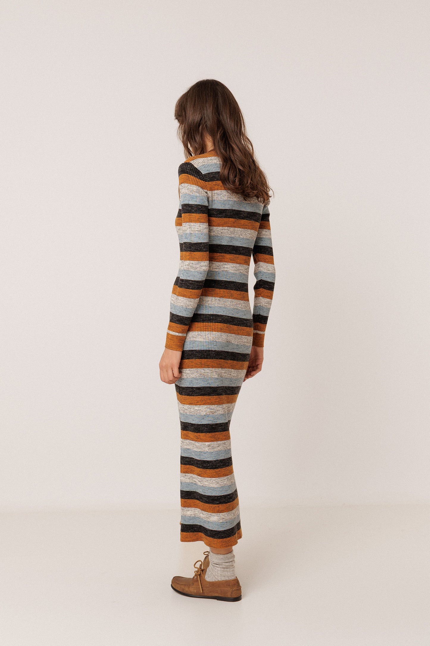 VESTIDO RAYAS CON MERINO