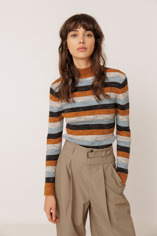 PULL RAYÉ AVEC MÉRINOS 2