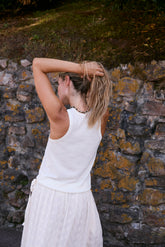 TOP HALTER PUNTO FINO MERINO