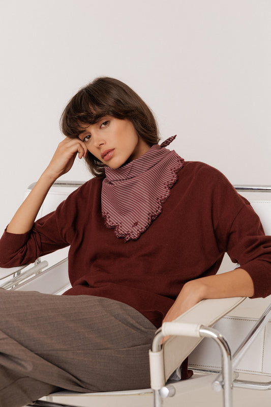 STRIPED POPLIN HANDKERCHIEF 3