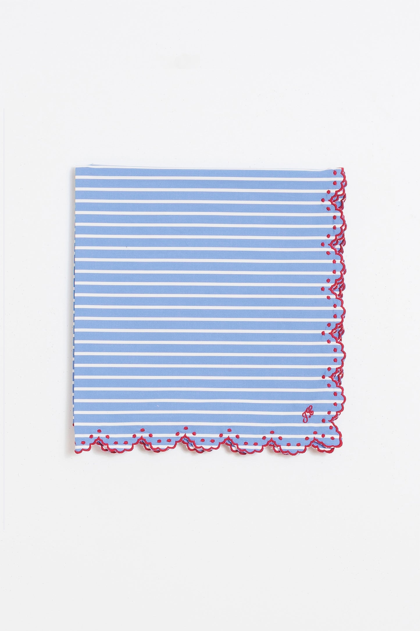 STRIPED POPLIN HANDKERCHIEF