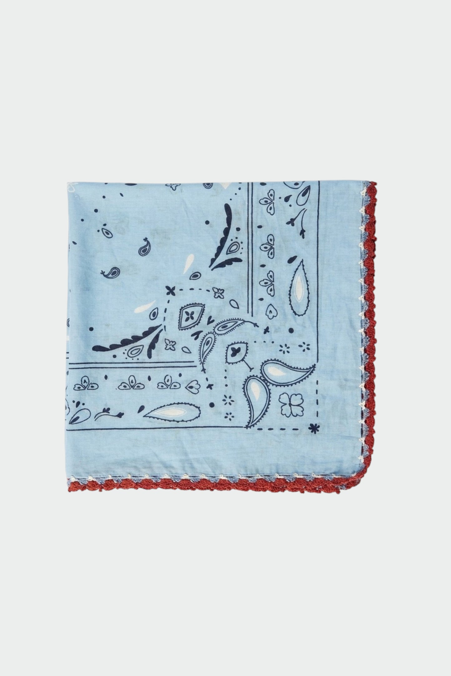 BANDANA WITH CROCHET TRIM