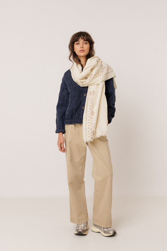 EMBROIDERED BOHO FOULARD 1