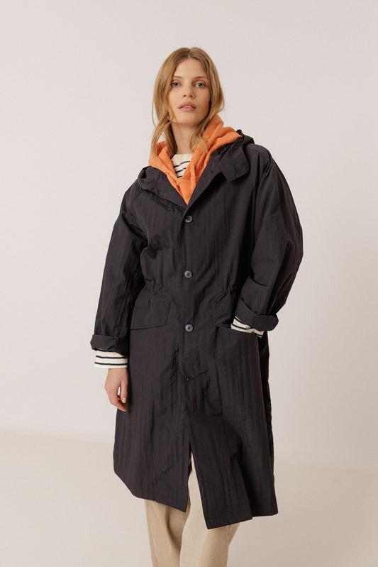 CASUAL TRENCH COAT IN TECHNICAL FABRIC 3
