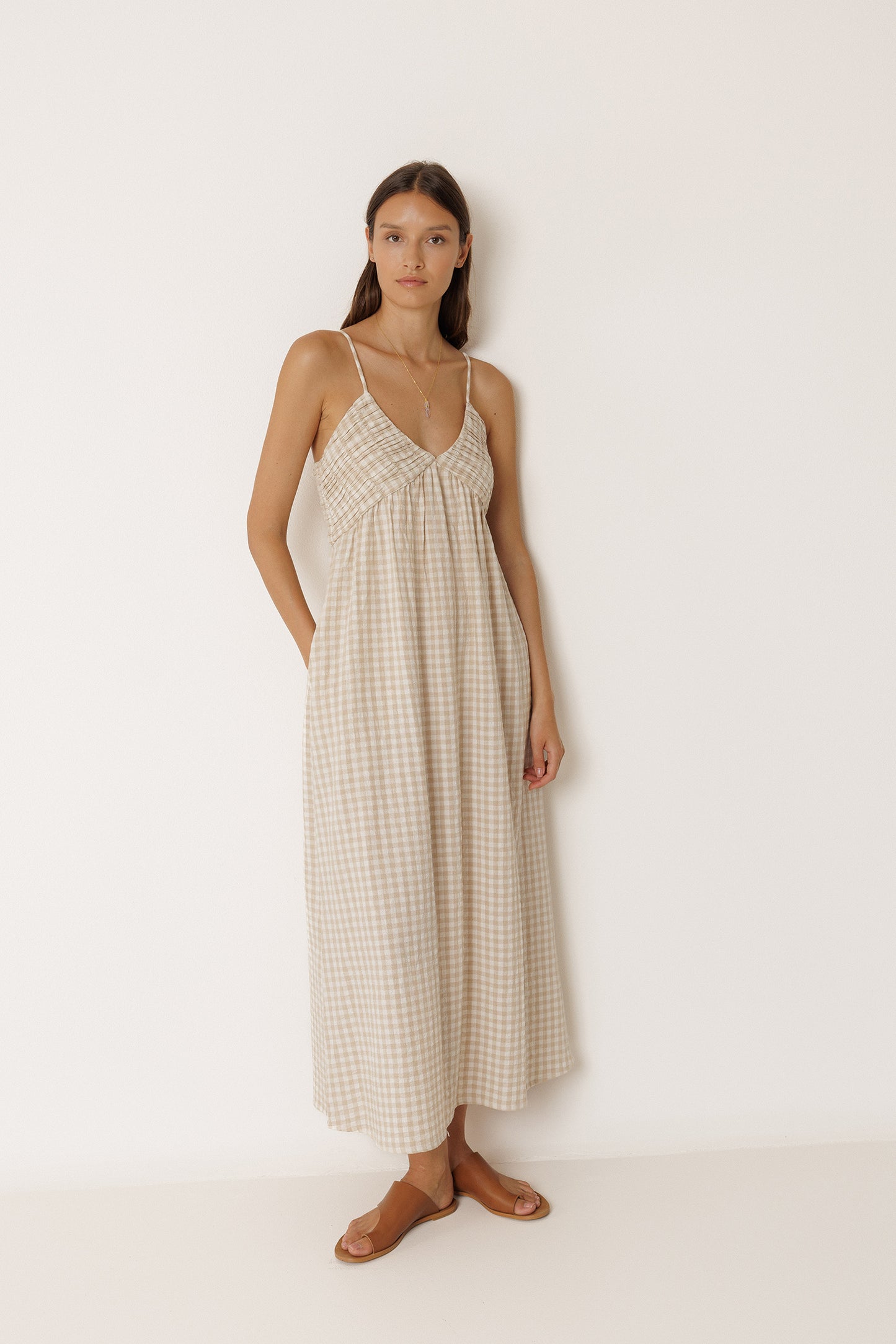 VESTIDO VICHY TIRANTE